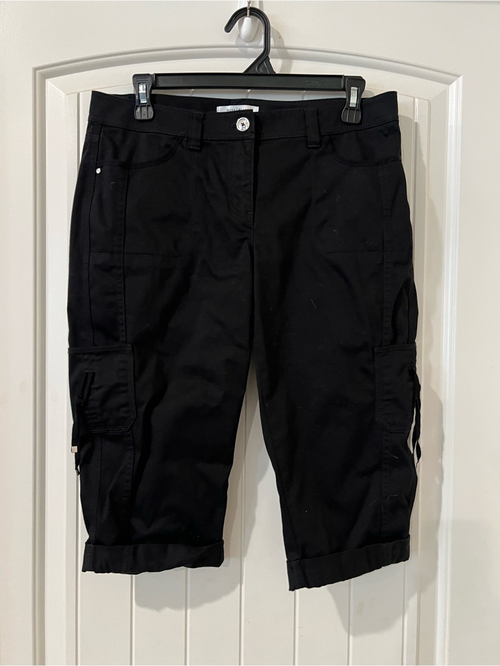 White House Black Market Black Cargo Capri Bermuda Shorts